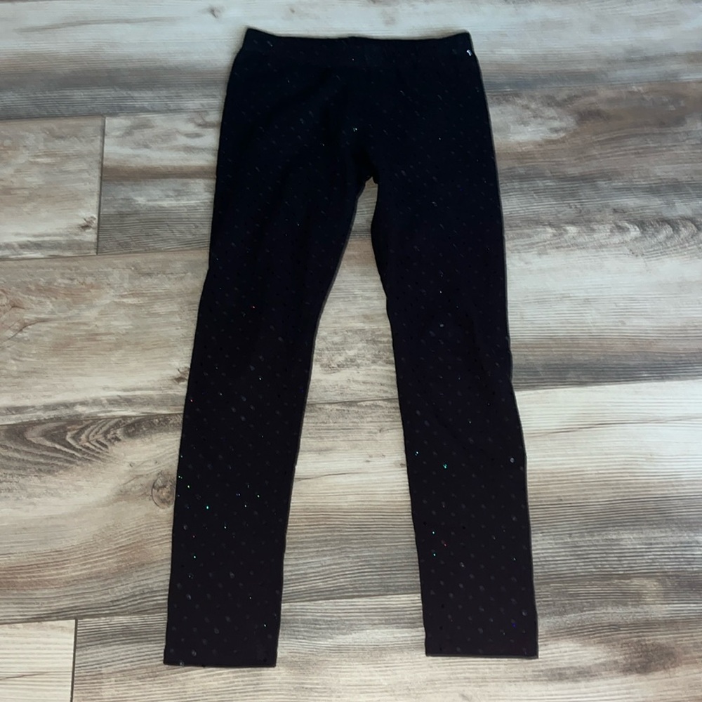 Girls size 10 So   Black sequin leggings